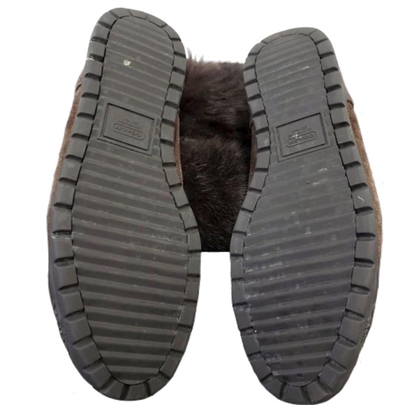 Coach Brown Talen Suede/Nylon/Rabbit Fur Winter Boots, Size 6 - Picture 8 of 13